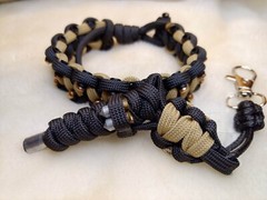 Paracord Airgun Ammo Bracelet Copper 4.5mm Pellets And Revolver Fob Easy Reload