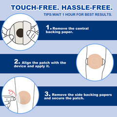 Ceeport 30PCS Freestyle Adhesive Patches, Waterproof Sensor Covers for Libre 2/3