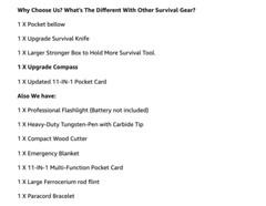 New Outdoor Emergency Survival Gear and Equipment 14 in 1 Tactical Survival Tool