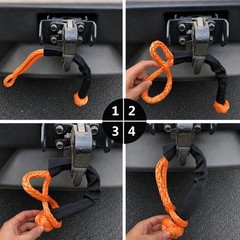 2Pcs Synthetic Soft Shackle 1/2 Inch X 22 Inch (56,000Lbs Breaking Strength) wit