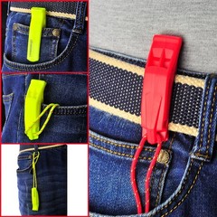 HEIMDALL Emergency Survival Whistle with Lanyard (2 Pack) for Blue, Purple