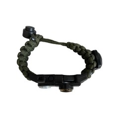 SOS LED Paracord Survival Bracelet Compass Thermometer Nylon Good Condition