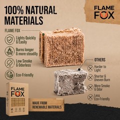 Natural Fire Starter Cubes 160 pcs – Quick, Odorless, Waterproof for Campfires,