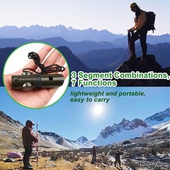 Survival Whistle, 7in1 Whistle Survival, Multifunctional Camping Signal Whist…