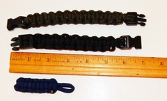 Lot of 2 6″ Paracord Bracelets in Assorted Colors & Key Fob Lot 6of6