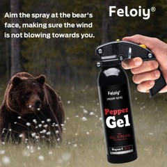 2 Pack Feloiy 16 oz. Bear Repellent Survival Spray Deterrent 35ft