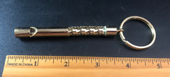 Gold colored whistle keychain – safety – 5 inches