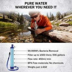 Survival Kit with Water Filter Emergency Gear and Equipment