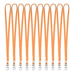 10Pcs 16.9″ Polyester Lanyard with Wallet Hook, Orange