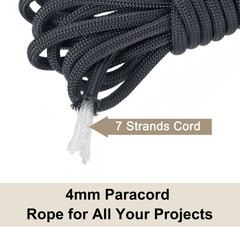 550 Paracord Rope 102ft, 4mm Thin Paracord Nylon Survival Cord Navy Blue