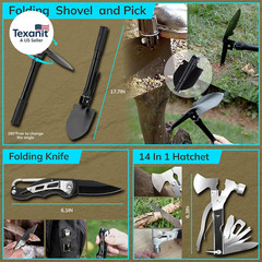 Survival Kit, Gifts for Christmas Men, Women, 251Pcs Emergency Survival Gear and
