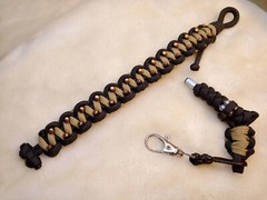 Paracord Airgun Ammo Bracelet Copper 4.5mm Pellets And Revolver Fob Easy Reload