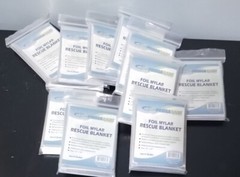 10 Packs Emergency Foil Mylar Thermal Blanket (52″ L x 84″ W)