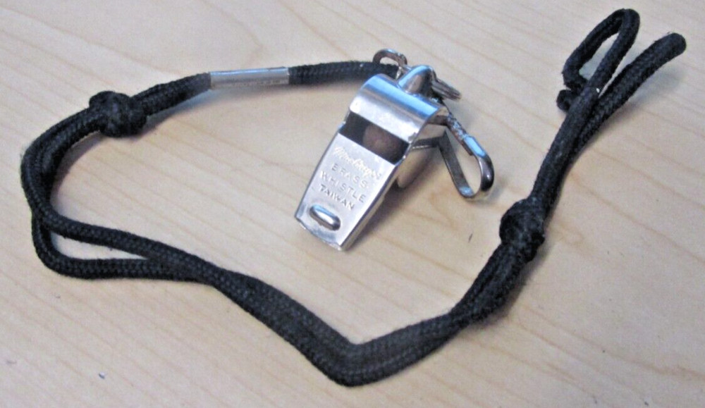 Vintage MacGregor Metal Whistle W/ Lanyard