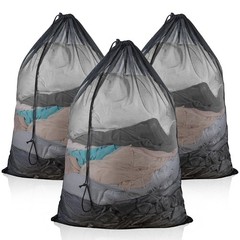 EyvirQic 3 Pack Large Mesh Laundry Bag, 24 x 36 Inch Wash Large, black