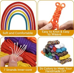 40 Colors 10 Feet Paracord Cord Multifunction Paracord Ropes 550Lb Survival Para