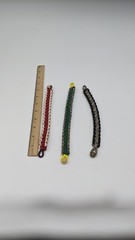 Lot of 3 Paracord Bracelet Prepper Survival Multi Color