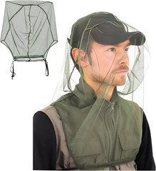 2 Packs Mosquito Head Net Mesh, Bug Net for Head Better Sealing Face Neck Mask S