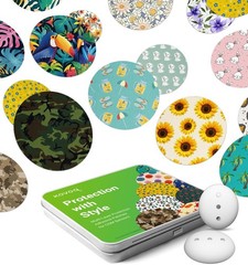Surprise Pattern Waterproof Sensor Patches + Curved Hardshell Cover,10 Pack S…