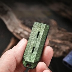 Titanium Alloy Double Tube Survival Whistle EDC Outdoor Loud Pendant Keychain