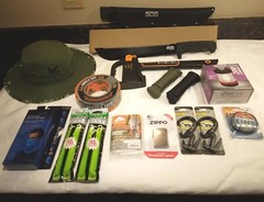 Camping & Wilderness Survival Kit | 14-Piece Outdoor Hiking Gear Set SOG Machete