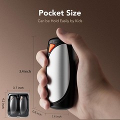 14000mAh Rechargeable Hand Warmers 2 Pack, Ultra-Long Battery Small, Silver