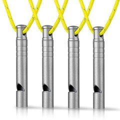Titanium Emergency Whistle,Dog Whistle | Whistle with Gray-4PCS
