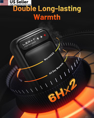 Lerat Hand Warmers Rechargeable 2 Pack, Electric Warmers, 3.26″, Black