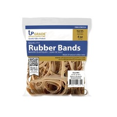 Upgrade Office Supply UPG25764 Rubber Bands, Size 64 4 Oz Bag, Natural Crepe