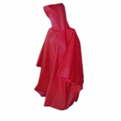 RAIN FREE Classic Poncho Rain Coat Raincoat- Adult One Size – RED NEW