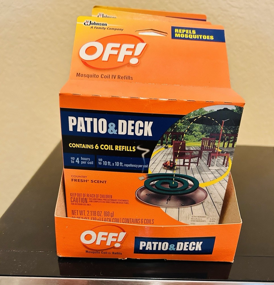 OFF! Mosquito Coil Refills Fresh Scent Patio & Deck 6-Pack