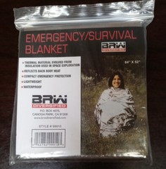 BRW Diversified Emergency Survival Blanket 84”X 52” NEW!