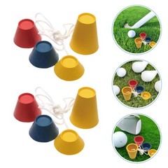 6 Set Driving Range Tee Holder Practice Mat Tees Golf Ball Stand