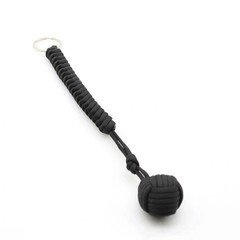 Outdoor Paracord Survival Keychain Steel Ball Self Defense Tool EmergencyLanyarD