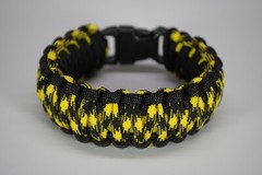 550 Paracord Survival Bracelet King Cobra Black/Yellow/Bumblebee Made in the USA