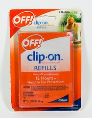 Off! CLIP ON Mosquito Repellent Fan REFILL ~ 12 hr protection NIP = 2 refills