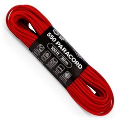 Red 550 Paracord 7 Strand Core 100Ft Uv Resistant 5 32 Inch Diameter Rope