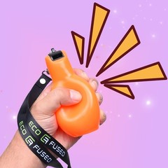 Durable 2-Pack Hand Squeeze Whistles with Lanyards – Unisex for All Ages