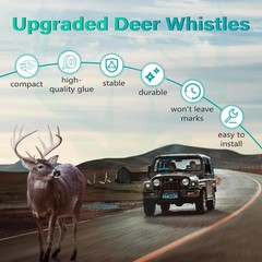 Elook Upgraded Deer Whistles for Car, Deer Horn for Car, Save Deer Whistle for V