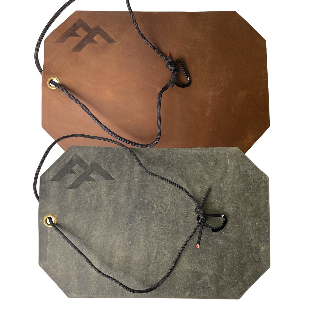 Forest Fundamentals™ Artisan Fire Mat | Handmade Genuine Leather | Fire-lighting