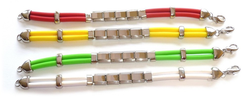 Four (4) of Strap Starter Bracelets for Vintage Italian Charms – Pick Your Color