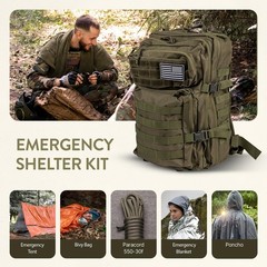 Bug Out Bag Backpack Survival Kit, Prepper Emergency Survival Gear