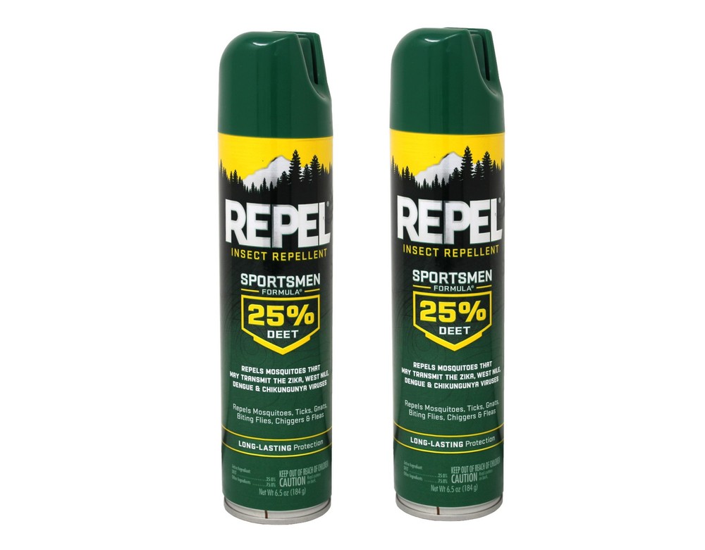 2 Pack of REPEL® Sportsmen Formula Aerosol 25% DEET (NEW) 6.5 oz