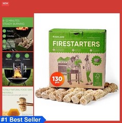 Fire Starters 130 Pcs Waterproof Natural Wood For Campfire Charcoal BBQ Grill