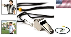 Lightweight Coaching Whistle in Stainless Steel with Lanyard for Effortless Use