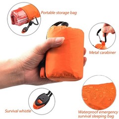 Emergency Survival Sleeping Bag, Ultralight Heat Resistant Cold Protection Rescue…
