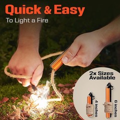 Reliable Fire Starter Survival Tool – Easy-to-Use Flint with Waterproof Wick