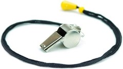 Lightweight Coaching Whistle in Stainless Steel with Lanyard for Effortless Use