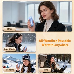 2 Pack 7000mAh Electric Dual-Sided Hand Warmers Rechargeable, Hand Warmer Gifts