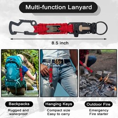 DDOUT Heavy Duty Paracord Lanyard for ID Badges, Tactical Military Braided La…